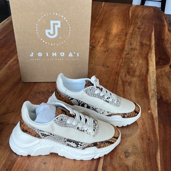 Joshua Sanders Mixed Leather Embossed Sneakers, Size 9.5 (EU 40) - Picture 6 of 6